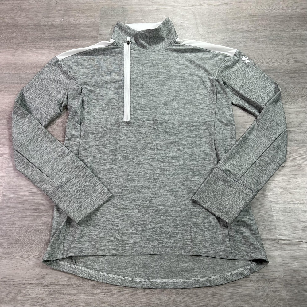 Under Armour Pullover Womens XS Gray 1/4 Zip Long Sleeve Top Mock Active 1270500